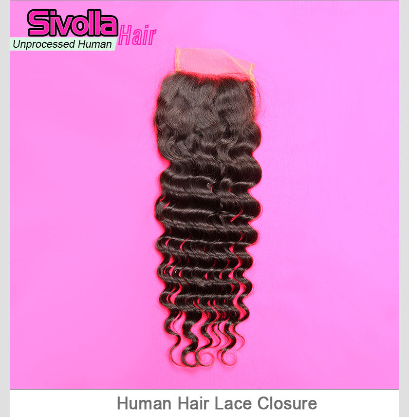 Human Hair Lace Closure 4x4 | Deep Wave & Loose Deep Wave