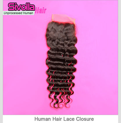 Human Hair Lace Closure 4x4 | Deep Wave & Loose Deep Wave