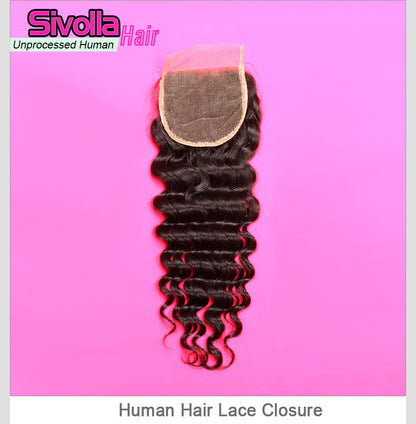 Human Hair Lace Closure 4x4 | Deep Wave & Loose Deep Wave
