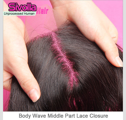 100% Human Hair - Lace Closure 4x4 | Body Wave | Straight