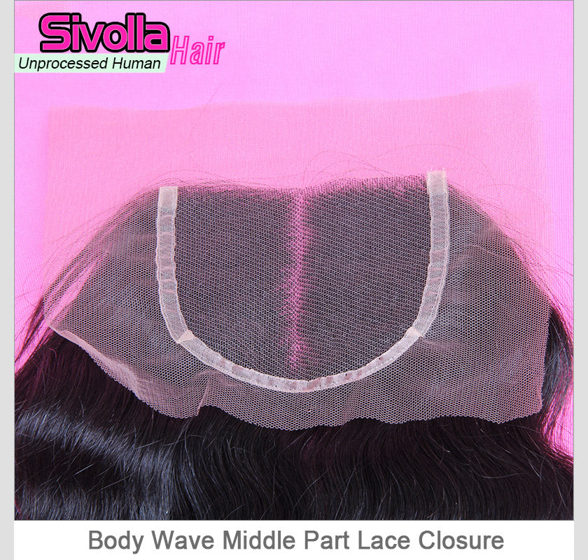 100% Human Hair - Lace Closure 4x4 | Body Wave | Straight