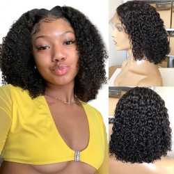 100% Human Hair Curly Blonde Fuller Short Cut Bob Lace Wig  | 13x4 Bouncy Lace Front Human Hair Wigs | Sivolla Hair