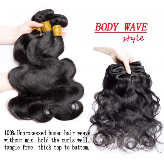 10Pcs Wholesale Deal Brazilian Unprocessed Virgin Human Hair 8"-30" Body Wave Hair Wefts 8A