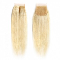 Sivolla Hair Lace CLosure Blonde Color with Origial Virgin Hair COLOR 613 Straight Lace Closure 4*4
