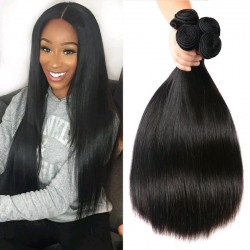 4 bundle Deals 400g/lot Straight Cheveux Natural Human Hair Weave wefts 8A