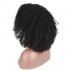 Afro Kinky Curly Human Hair Lace Frontal Wig with Baby Hair in Frontal of The Wig Bleached Knots Super Bouncy 180% Density Lace FRONTAL Wig Original Human Hair Wigs