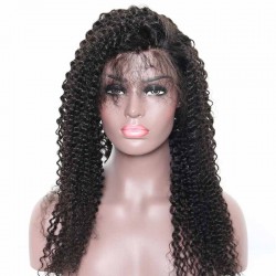 Kinky Curly 13*4 Lace Front Wigs with Baby Hair Pre-Plucked Natural Hair Line 150% Density wigs