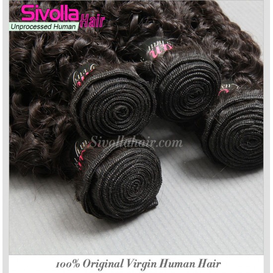 3Bundle Deals Cambodian RAW Natural Human Hair Weft Texture Jerry Curly Original Human Hair Weave